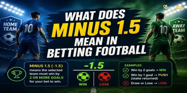 What does minus 1.5 mean in betting football