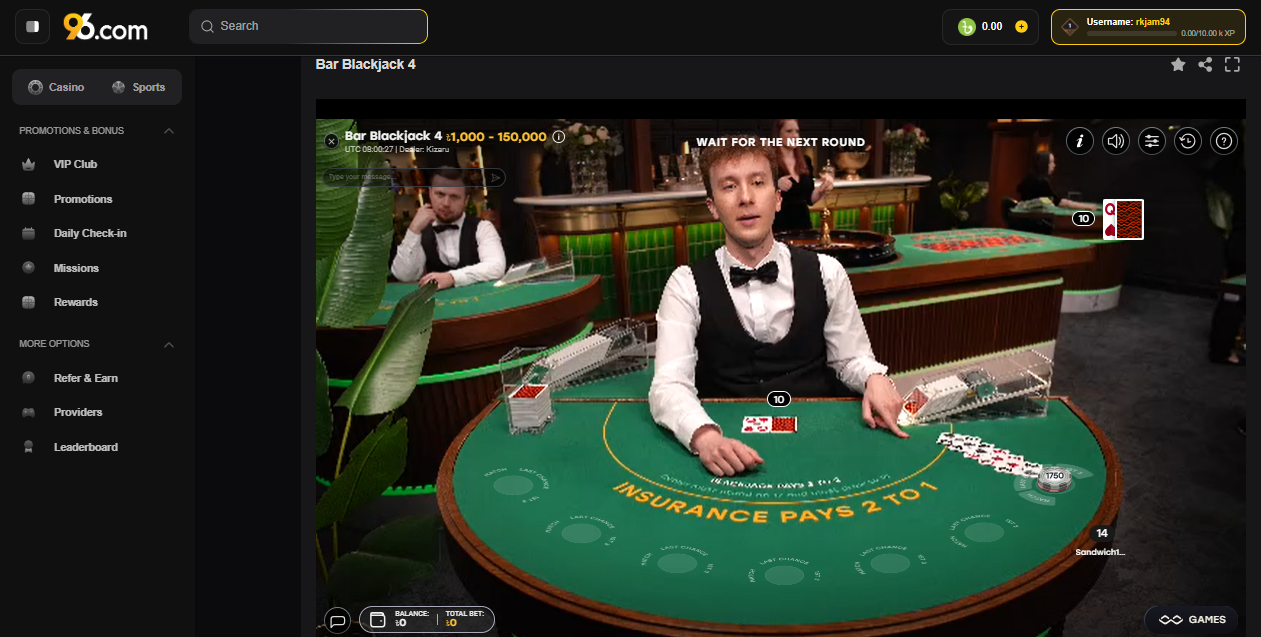 Bar Blackjack 4 Game